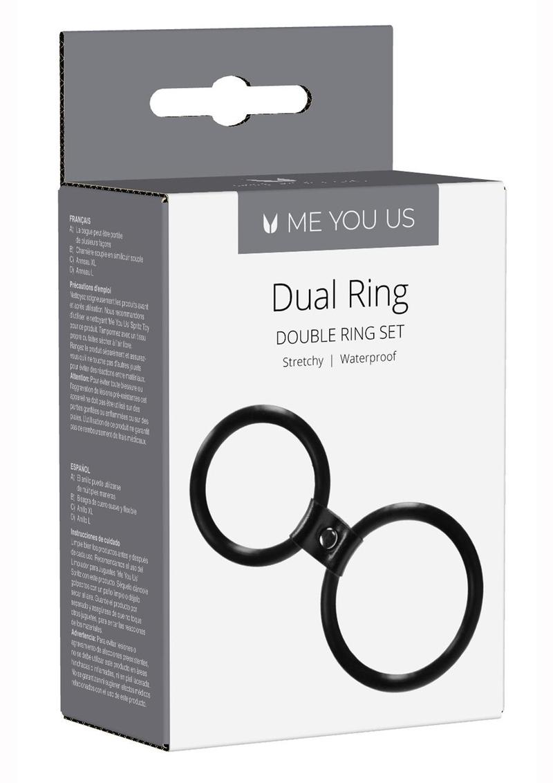 Me You Us Dual Ring Stretchy Silicone Ring Set