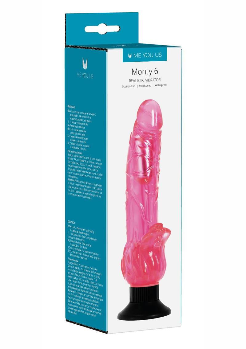 Monty 6 Realistic Vibrator - 6-Inch Vibrator with Suction Base