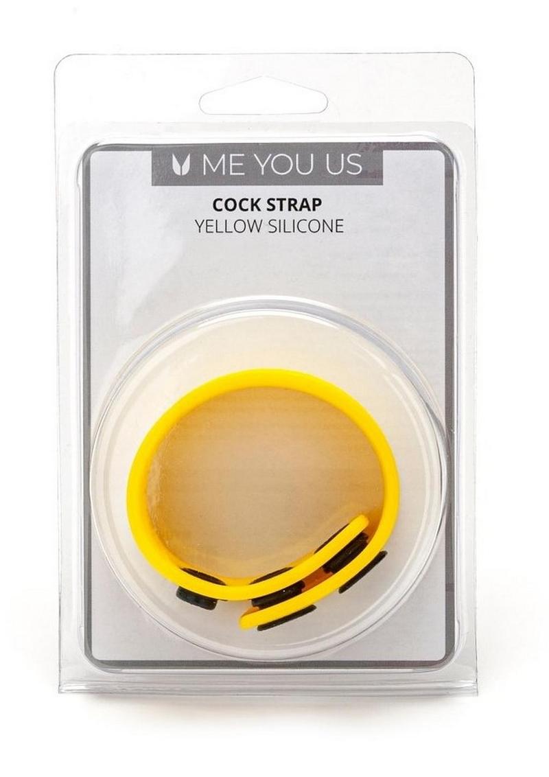 Me You Us Yellow Silicone Adjustable And Comfortable Cock Strap