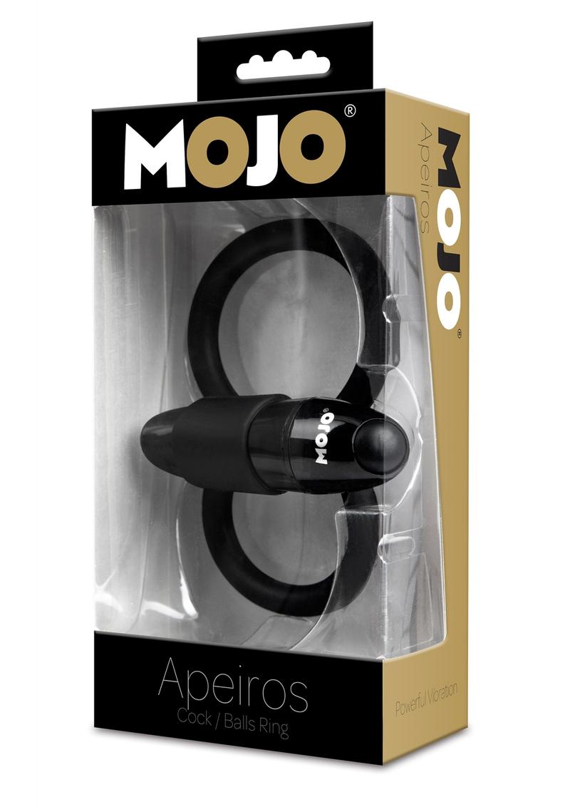 MOJO Apeiros Silicone Vibrating Cock Balls Ring – Black