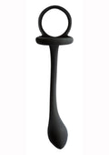 Silicone Cock Ring with Weighted Plug