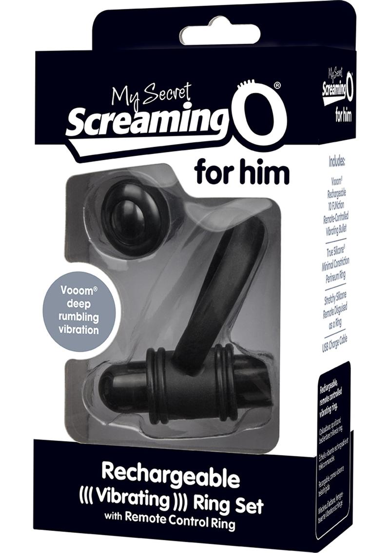 My Secret Screaming O for Him Rechargeable Vibrating Ring Set
