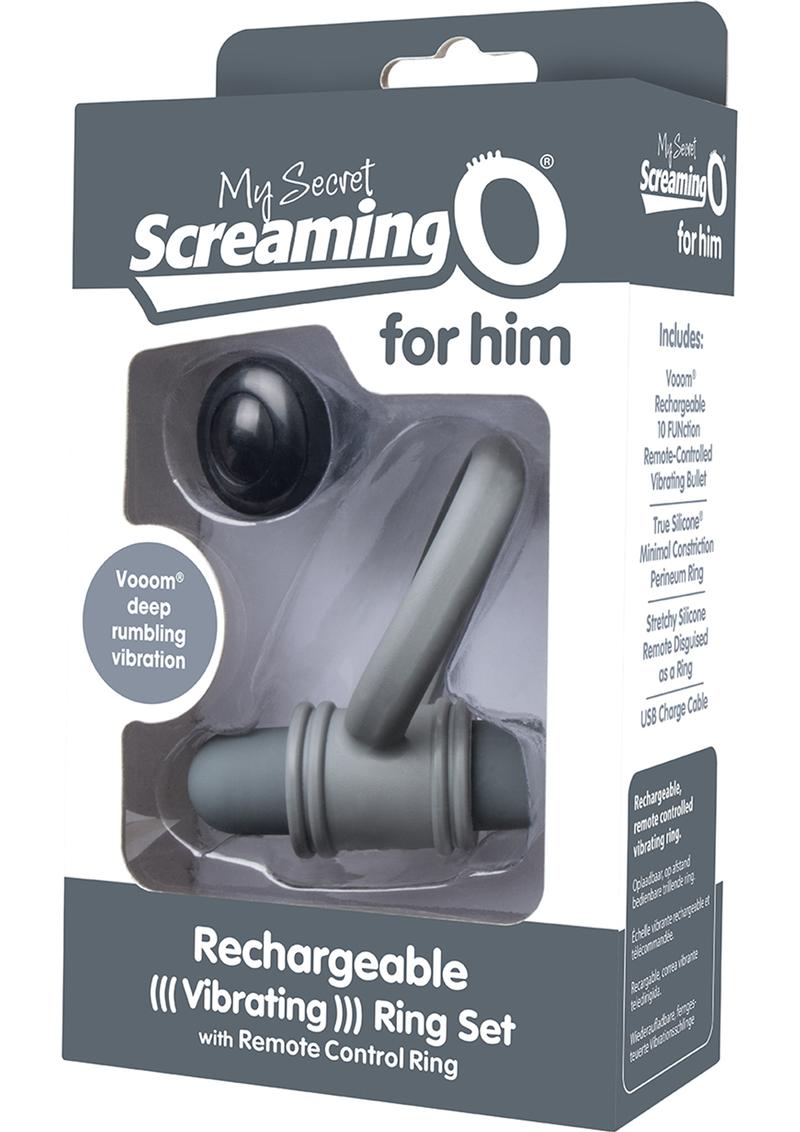 My Secret Screaming O for Him Rechargeable Vibrating Ring Set