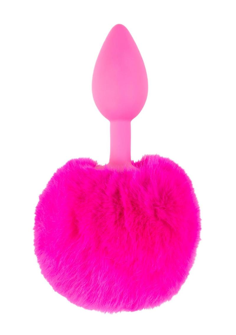 Neon Bunny Tail Silicone Anal Plug by Pipedream