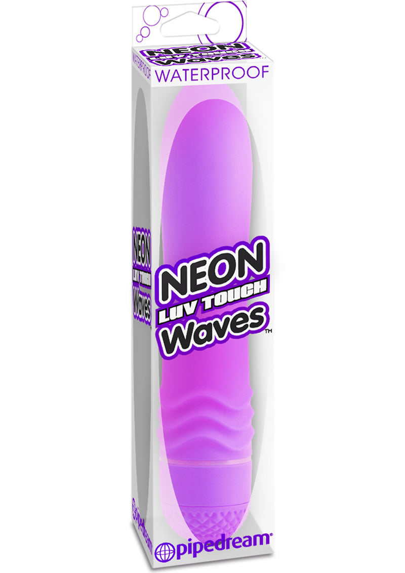 Neon Luv Touch Waves Waterproof Textured Vibrator