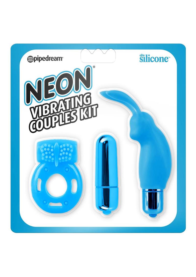 Neon Vibrating Silicone Couples Kit