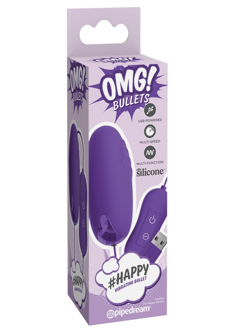 OMG! Happy Bullets USB-Powered Silicone Vibrating Bullet