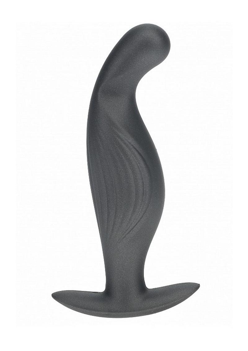 Ouch! Smooth Silicone P-Spot Gun Metal Anal Plug