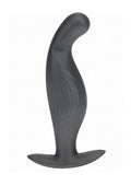 Ouch! Smooth Silicone P-Spot Gun Metal Anal Plug