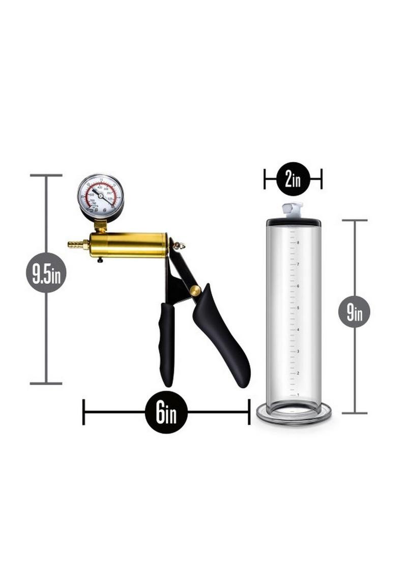 Performance VX6 Vacuum Penis Pump with Brass Pistol and Pressure Gauge