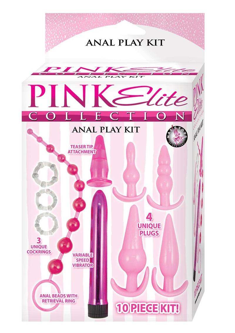 Pink Elite Collection Vibrating Anal Play Kit Beginners