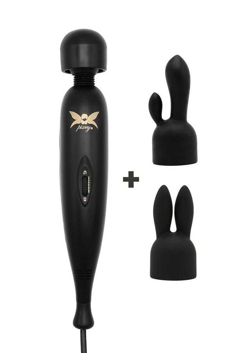 Pixey Turbo Powerful Wand Massager Includes 2 Attachments