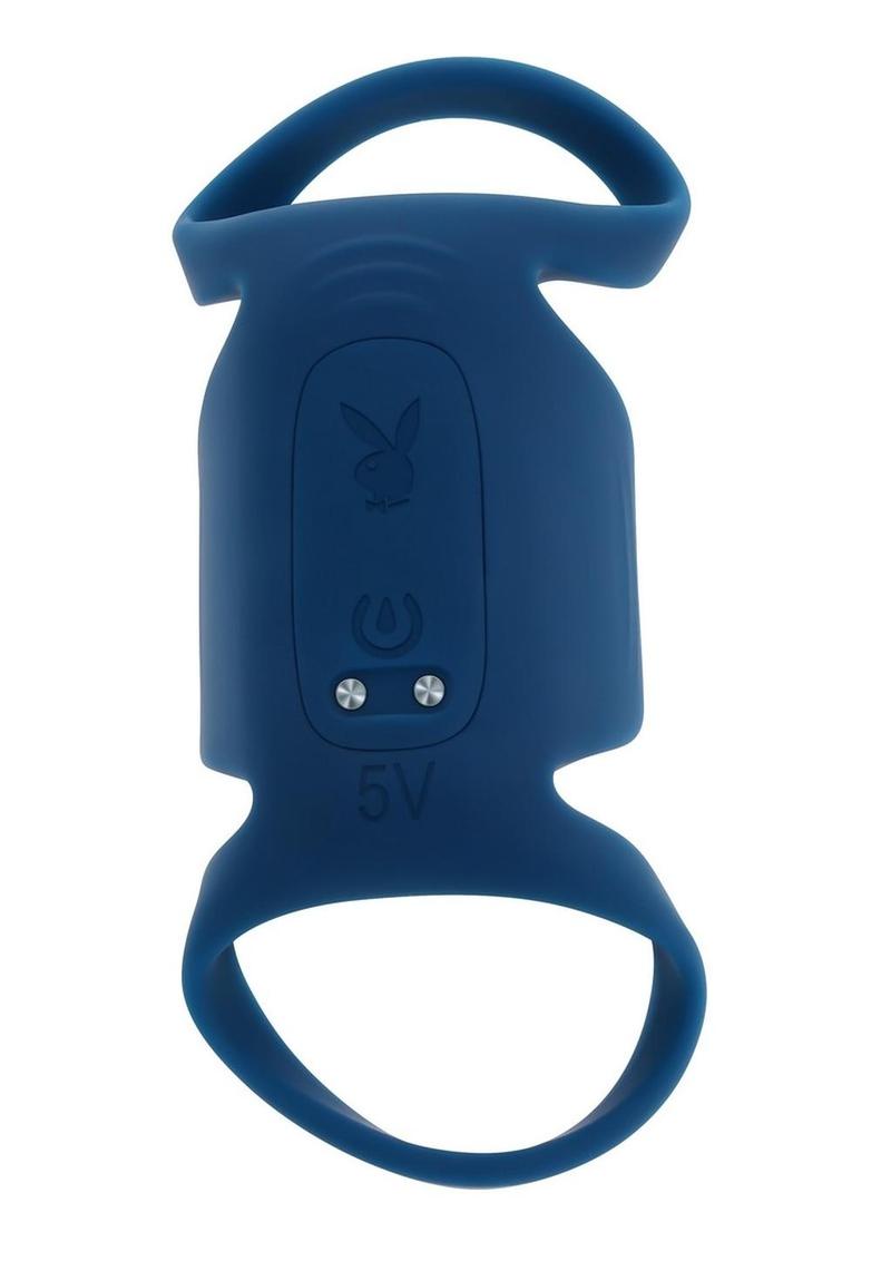 Playboy Jet Pack Rechargeable Silicone Vibrating Double Cock Ring