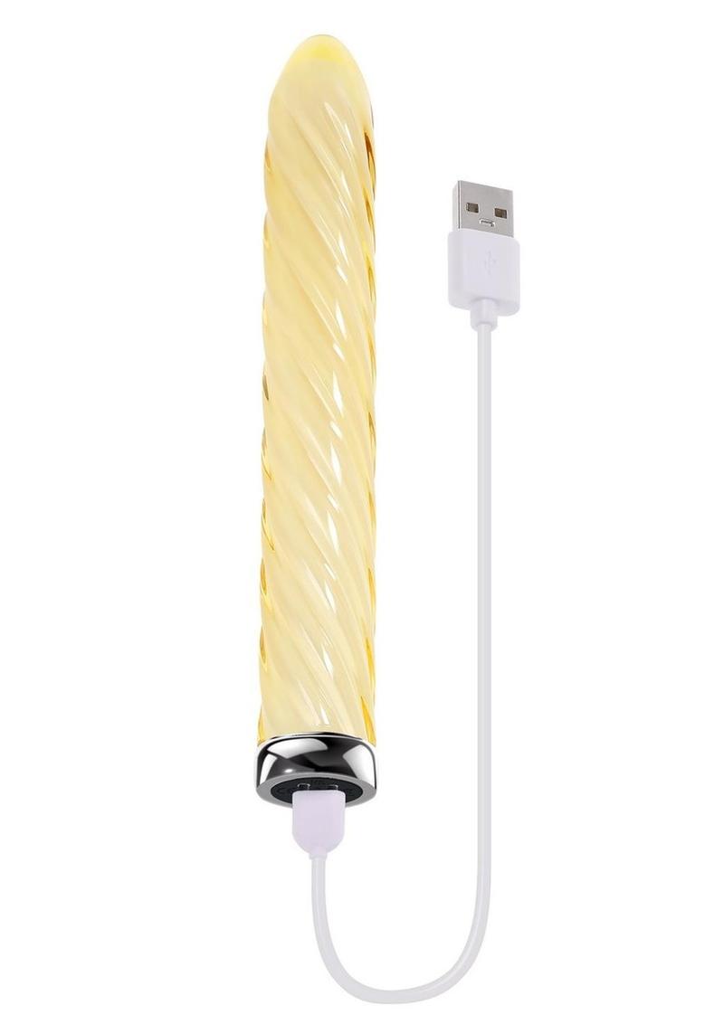 Playboy Twist Of Fate Glass Vibrator