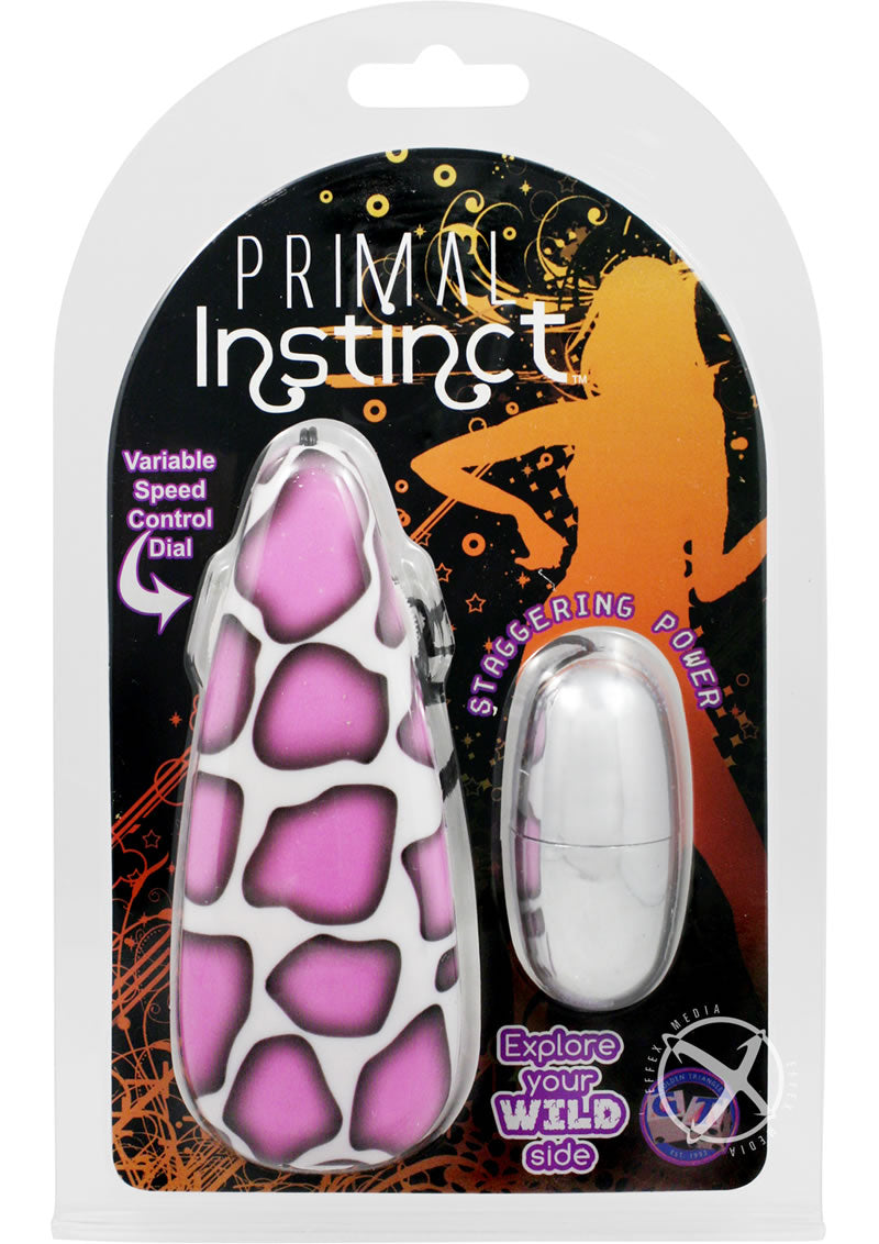 Primal Instinct Zebra Print Bullet Vibrator