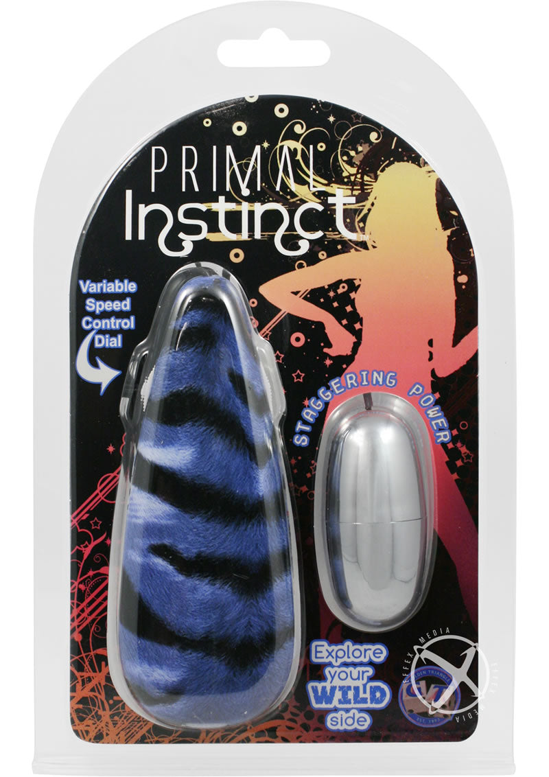 Primal Instinct Zebra Print Bullet Vibrator