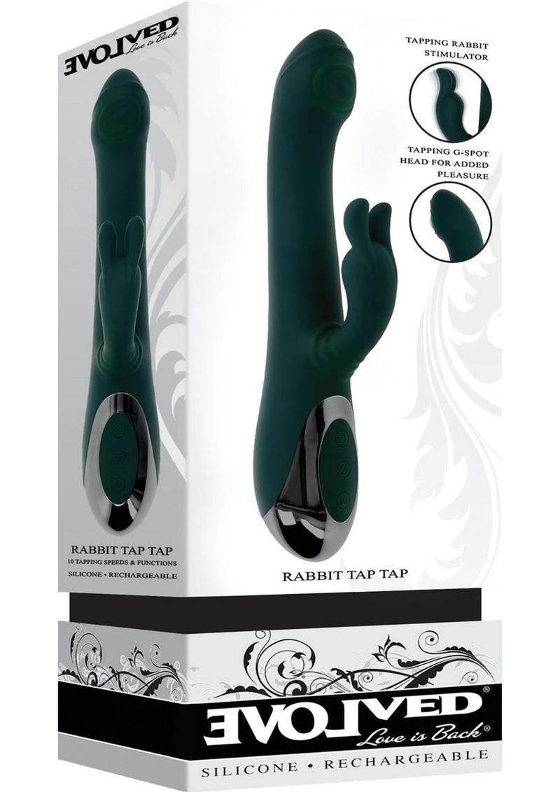Evolved Rabbit Tap Tap Rechargeable Silicone Dual Vibrator