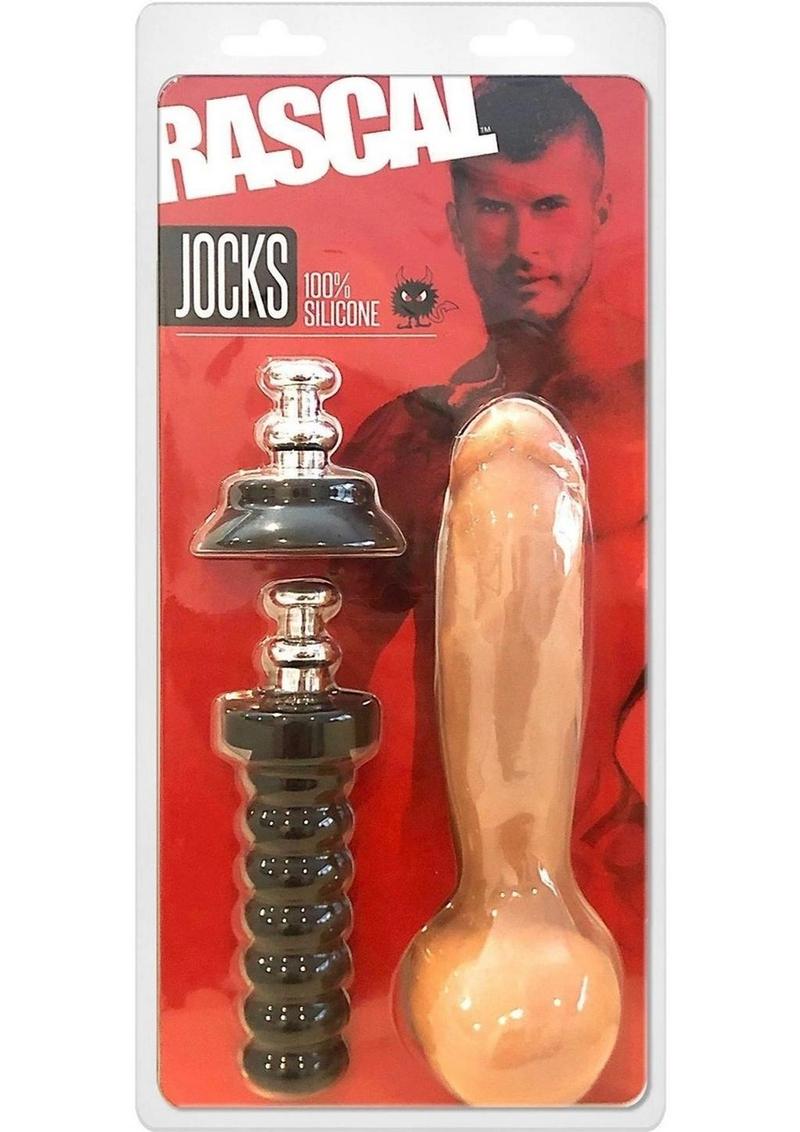Rascal Jocks Adam Silicone Dildo with Handle And Suction Base 8 Inch