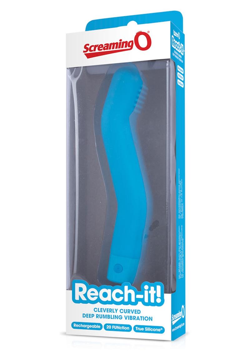 Screaming O Reach-it! USB Rechargeable Blue Silicone G-Spot Vibrator