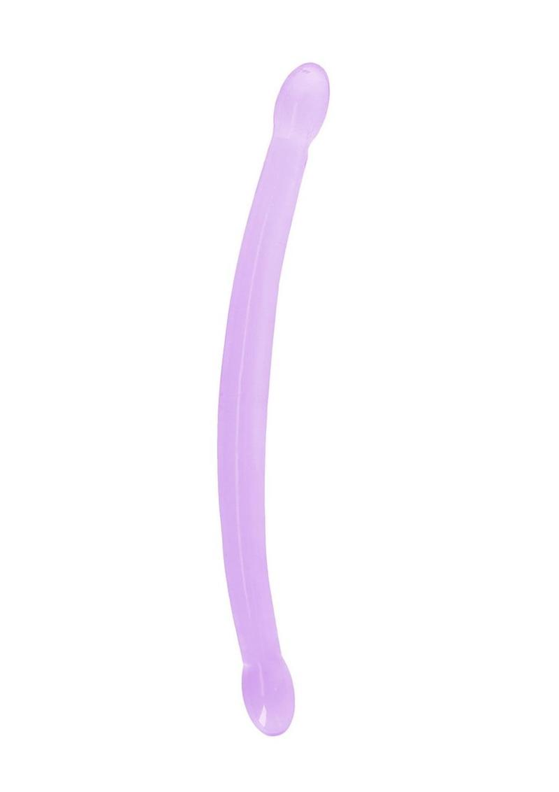 Real Rock Crystal Clear Non-Realistic Double Dildo