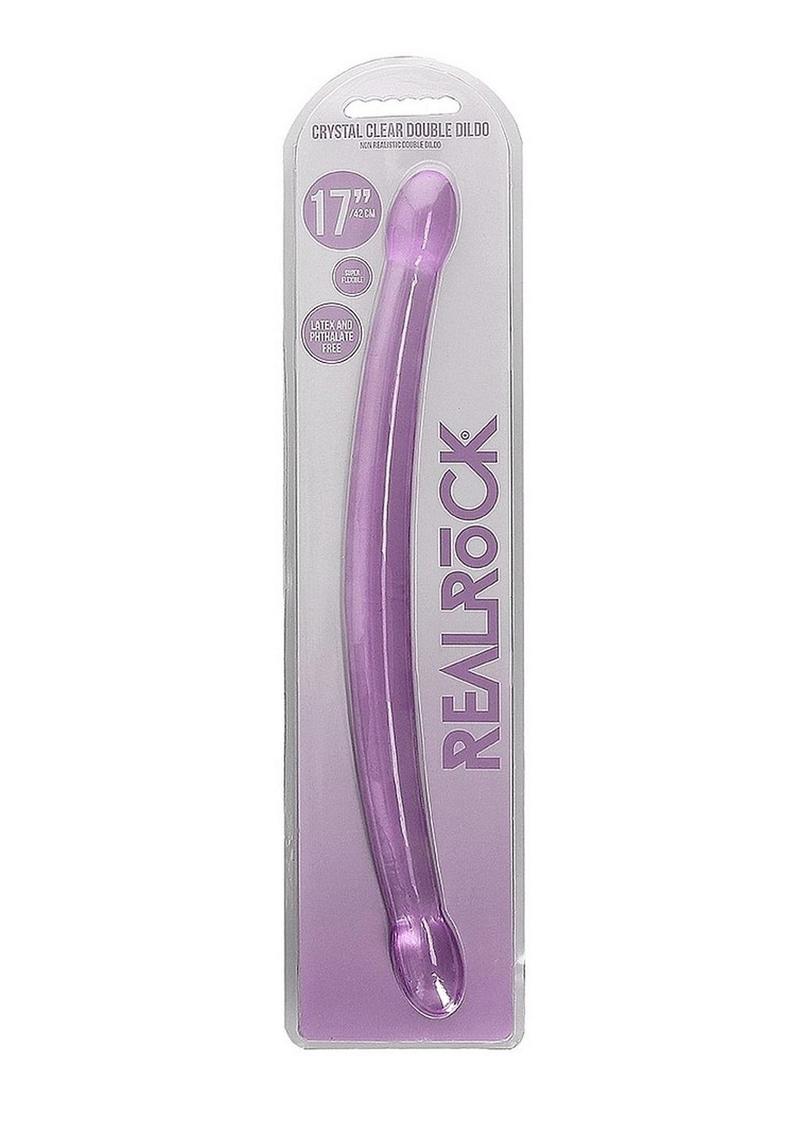 Real Rock Crystal Clear Non-Realistic Double Dildo