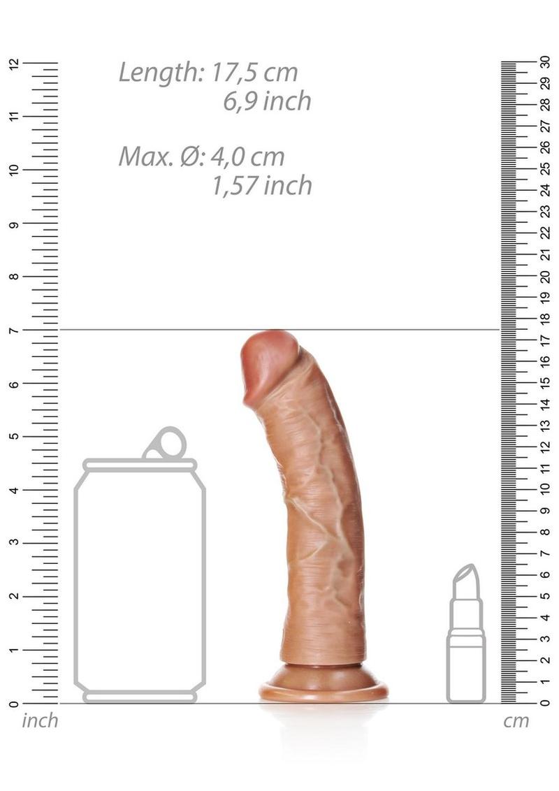 Curved Realistic Dildo with Suction Cup By Realrock