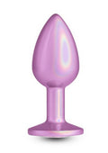 Rear Assets Small Iridescent Pink Aluminum Anal Plug