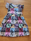 Like New! Taylor Swift Portrait Print Dress - Girls Size 7/8