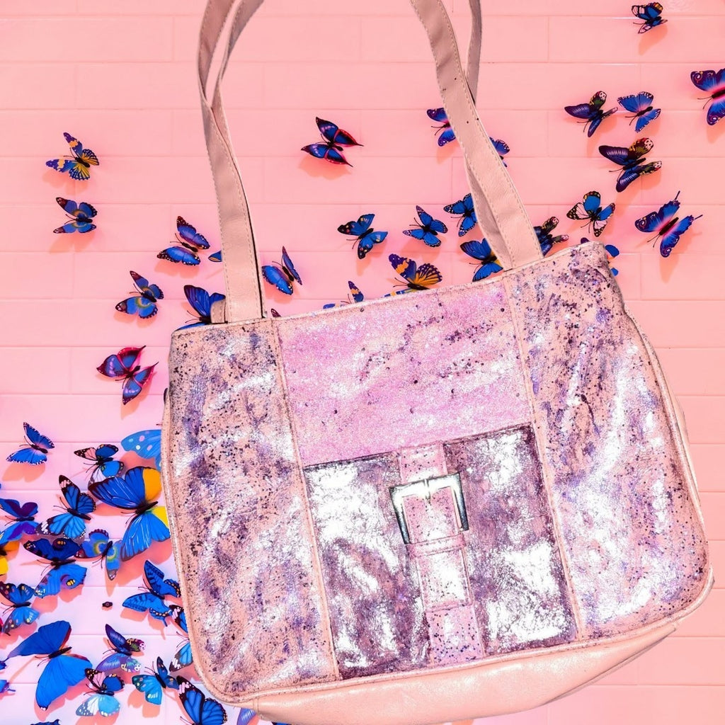 Pink and Purple Butterfly Handbag