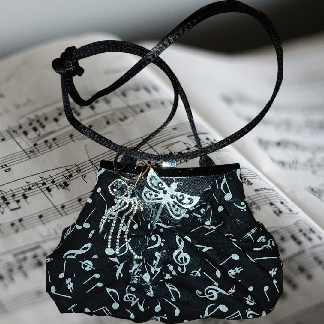 Mini Music Note Upcycled Crossbody Bag
