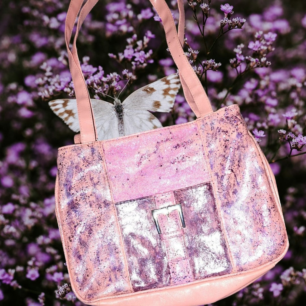 Pink and Purple Butterfly Handbag