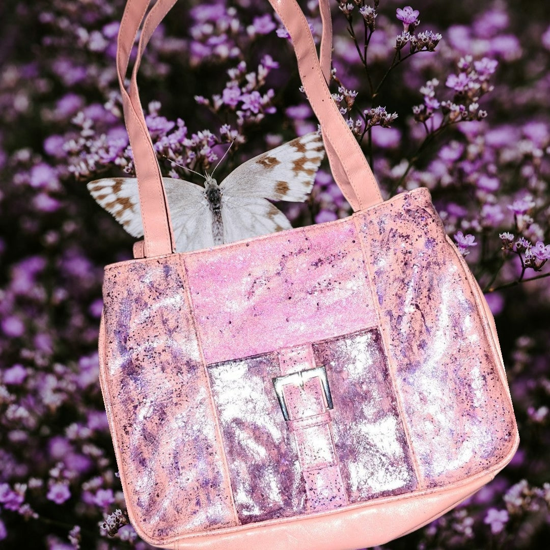 Pink and Purple Butterfly Handbag