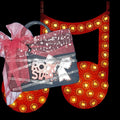 Black Rock Star HandBag with silver and red accents