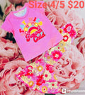 New Flower Child Bell Bottom Outfit Size 4