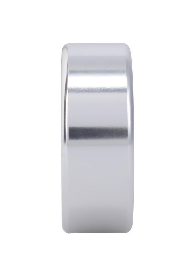 Rock Solid Brushed Alloy Cock Ring by Doc Johnson