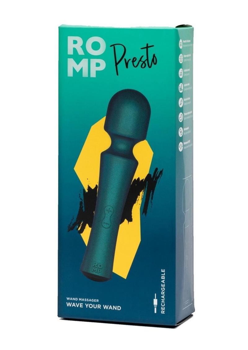 ROMP Presto Rechargeable Silicone Wand Massager Teal