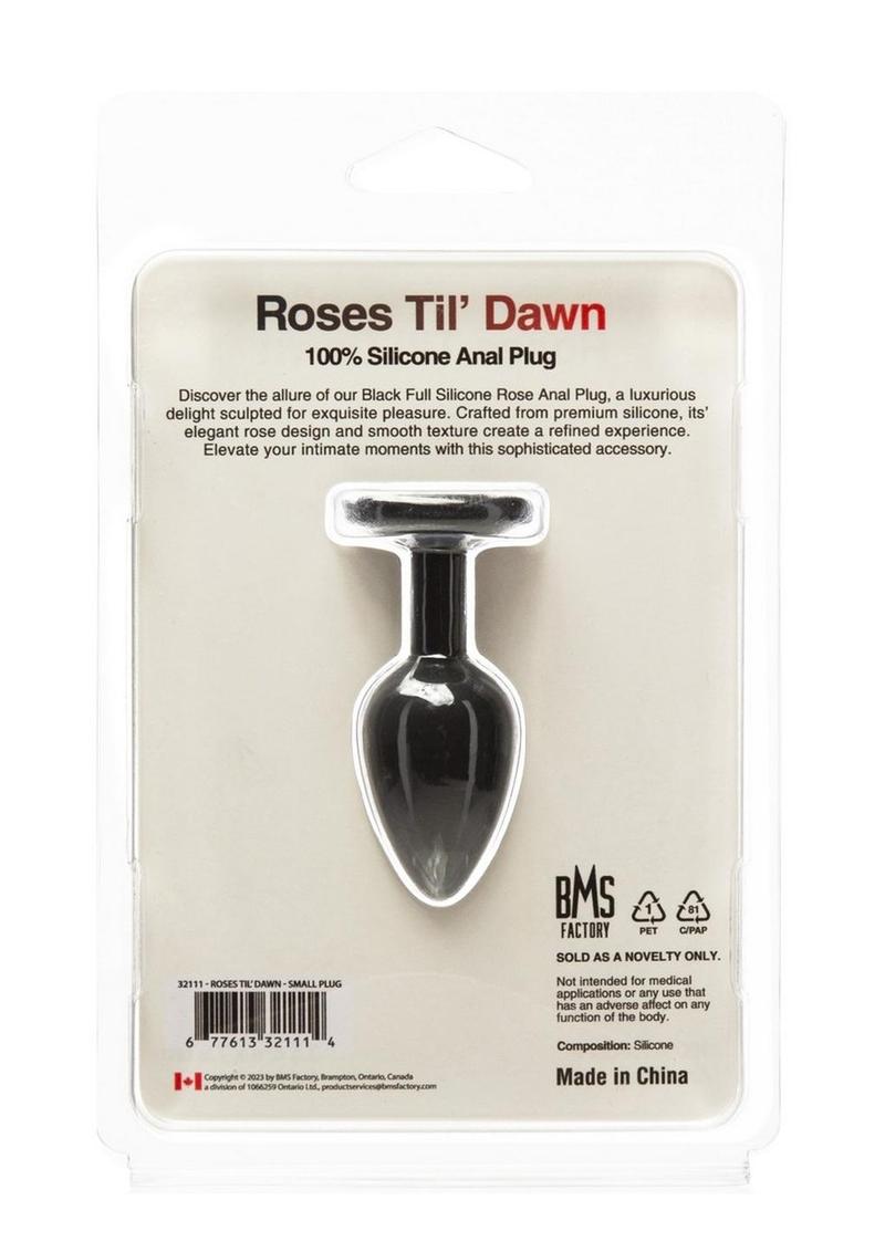Roses Til' Dawn Silicone Butt Plug Sizes