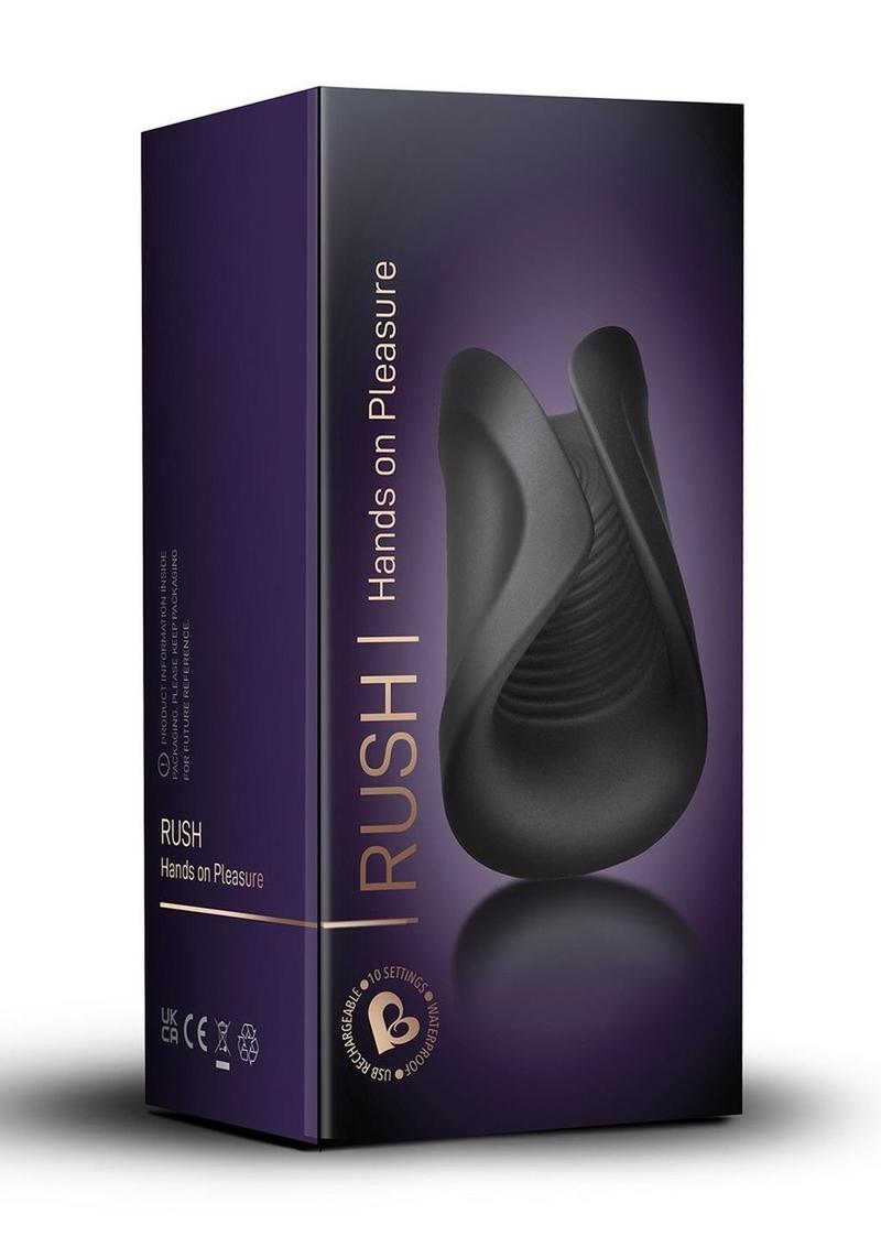 Rush Silicone Vibrating Textured Masturbator 10-Mode Waterproof Toy