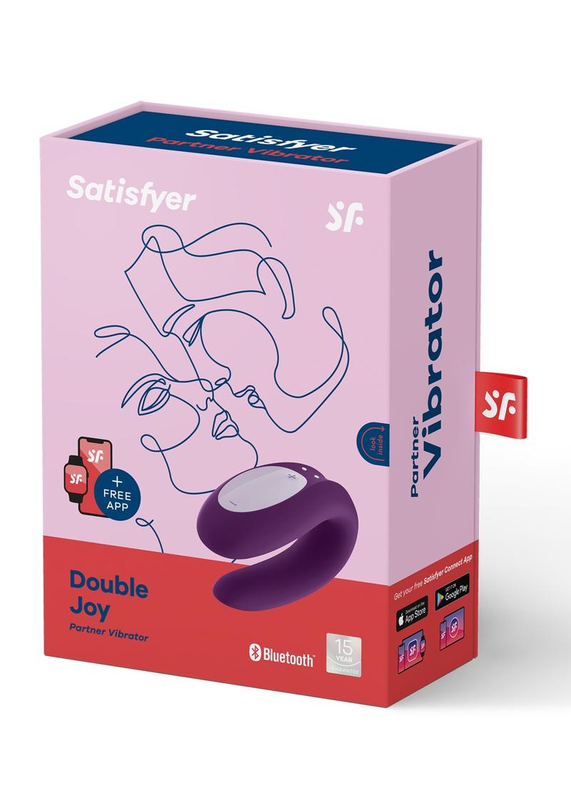Satisfyer Double Joy Rechargeable Silicone Bluetooth Partner Vibrator