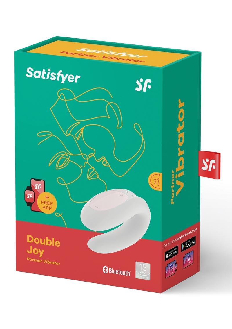 Satisfyer Double Joy Rechargeable Silicone Bluetooth Partner Vibrator