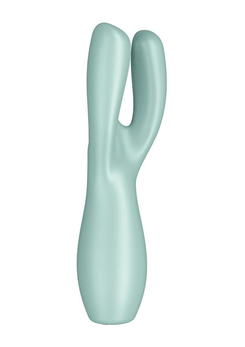 Satisfyer Threesome Rechargeable Silicone Vibrator with Dual Stimulation
