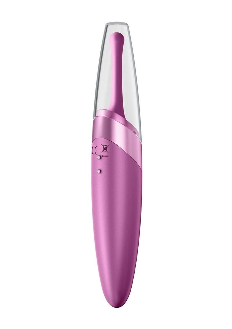 Satisfyer Twirling Delight Tip Vibrator Rechargeable Stimulator in Berry