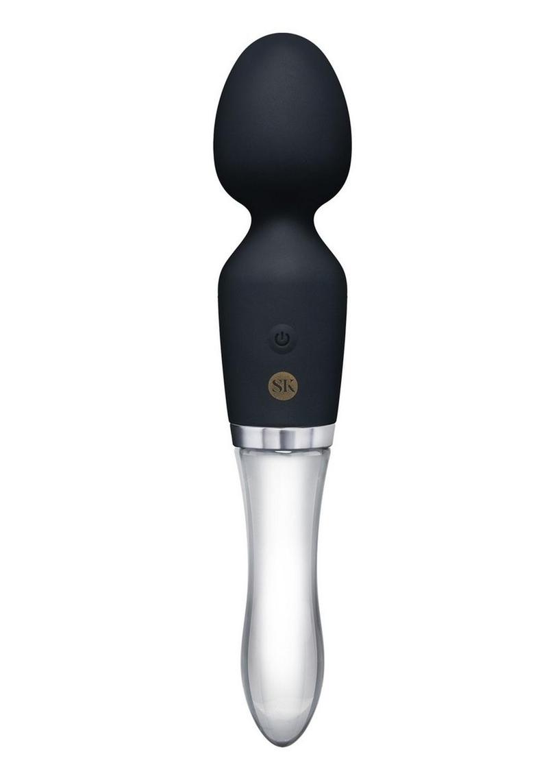Secret Kisses Love Wand Dual-End Glass And Silicone Vibrator