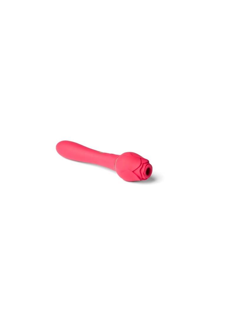 Secret Kisses Rosegasm Twosome Dual-Ended Silicone Suction Vibrator
