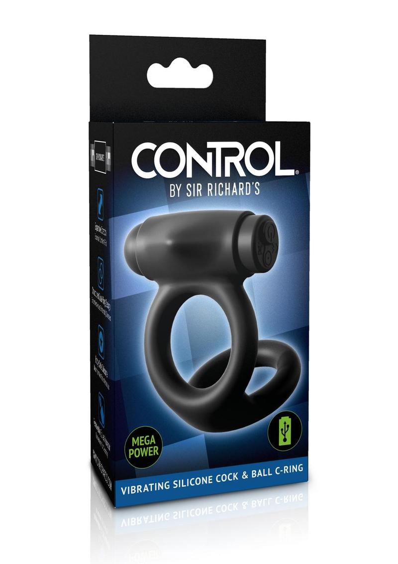 Sir Richard's Control Rechargeable Vibrating Silicone Cock And Ball C-Ring