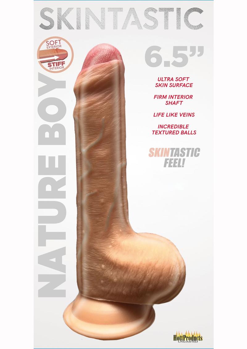 Nature Boy 6.5 Inch Silicone Dildo Skintastic Feel with Textured Balls