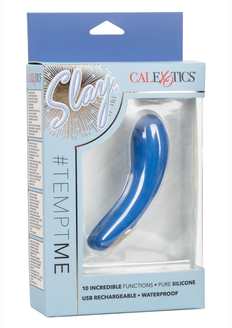 CalExotics Slay TemptMe Silicone Rechargeable Bullet – Blue