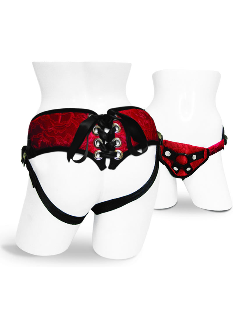 Sportsheets Sunrise Lace Corset Strap-On Adjustable Harness