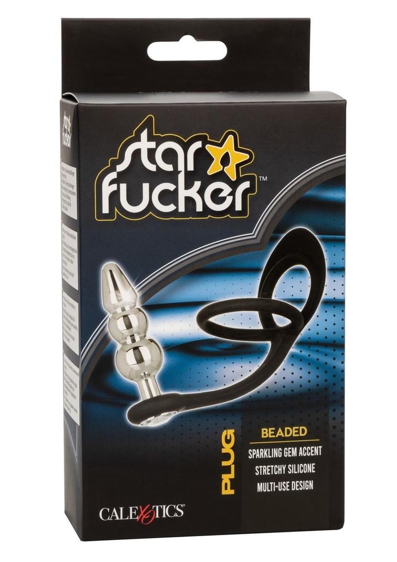 Star Fucker body-safe Beaded Plug with Silicone Dual Enhancer