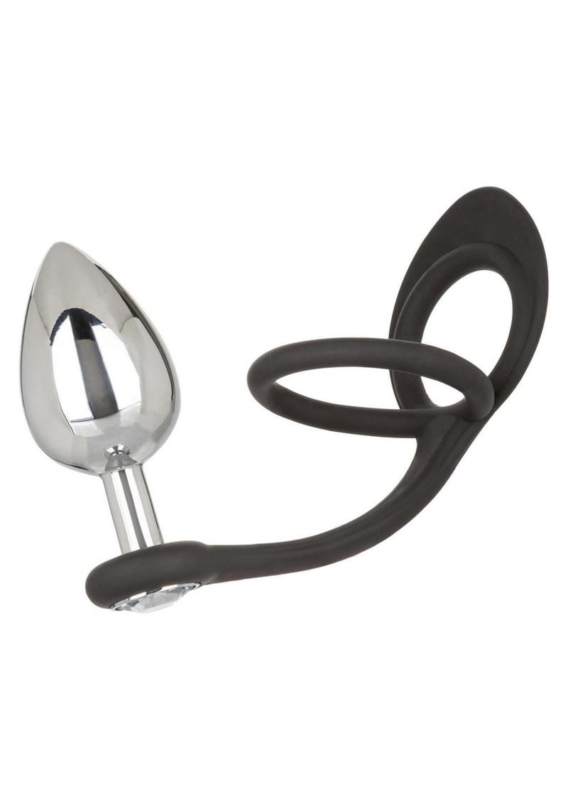 Star Fucker XL Teardrop Plug with Silicone Dual Enhancer